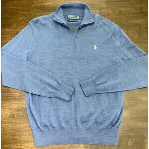 Polo Ralph Lauren Merino Wool Long Sleeve 1/4 Zip Sweater Size Men’s Large